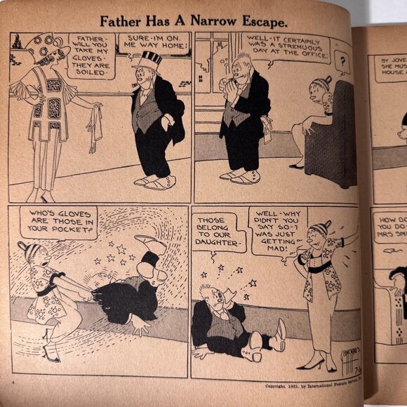 Bringing Up Father Geo McManus 4th Series Comic Book 1921 Humor Satire Antique - Picture 10 of 13